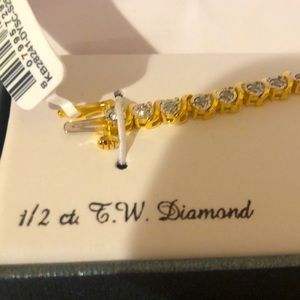 Authentic New 1/2 ct. T.W. Diamond Tennis Bracelet